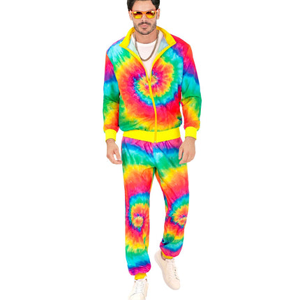 Chándal Hippie Neón Tie Dye Disfraz