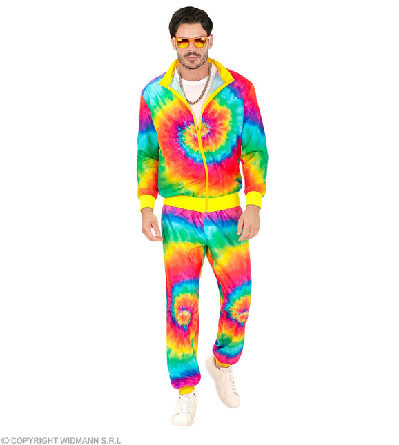 Chándal Hippie Neón Tie Dye Disfraz