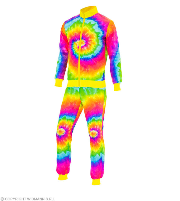 Chándal Hippie Neón Tie Dye Disfraz