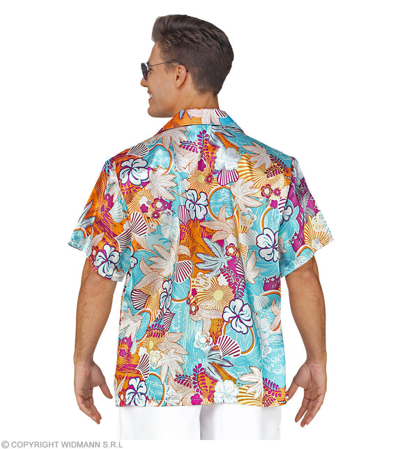 Disfraz de satén con camisa hawaiana