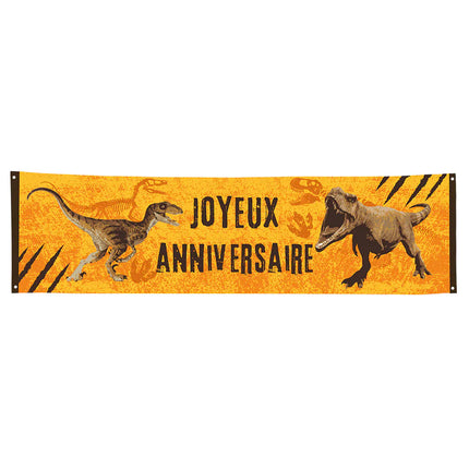 Banner Dinosaurio Joyeux Anniversaire