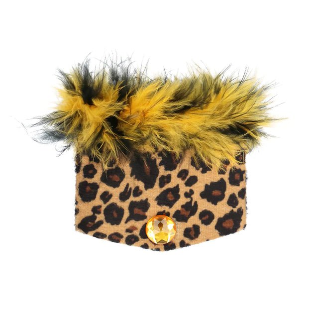 Juego de accesorios de leopardo marrón 4 piezas