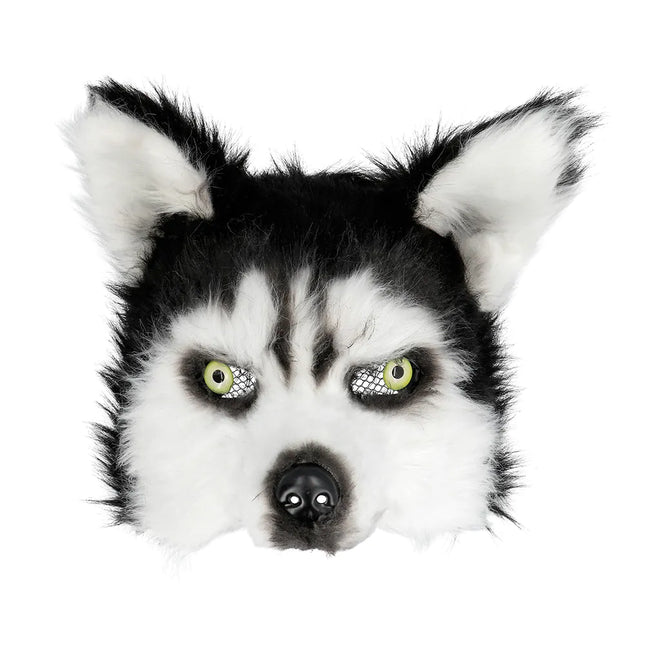 Peluche Husky Máscara Blanca y Negra