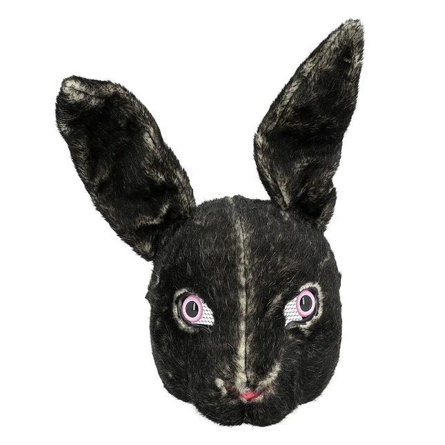 Máscara de Conejo Peluche Negro