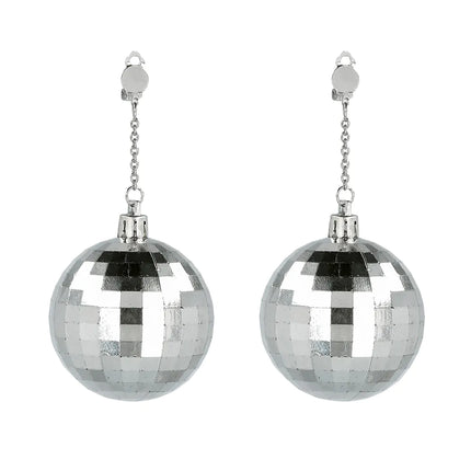 Pendientes Disco 70S Plata