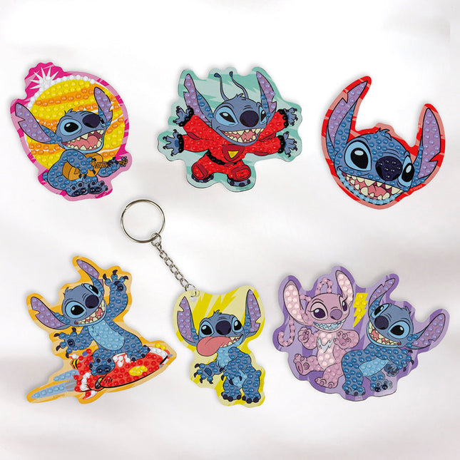 Set para hacer llaveros e imanes de pintura Stitch Daimond