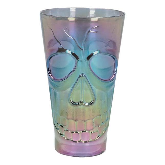 Vaso de Plástico Calavera Iridiscente