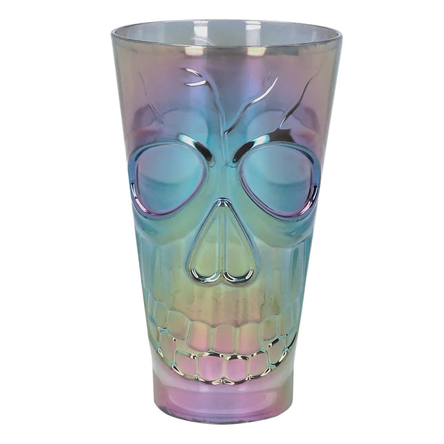 Vaso de Plástico Calavera Iridiscente