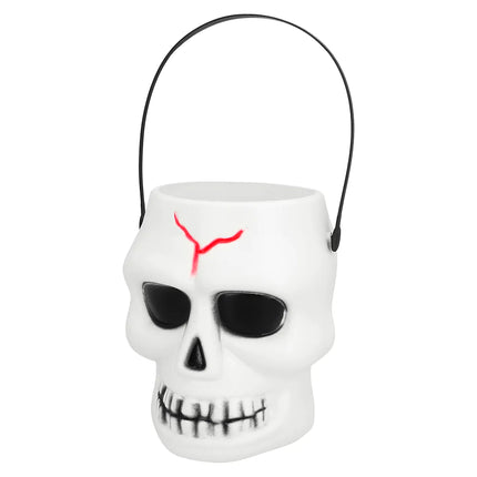 Cubo de Halloween Calavera 16cm