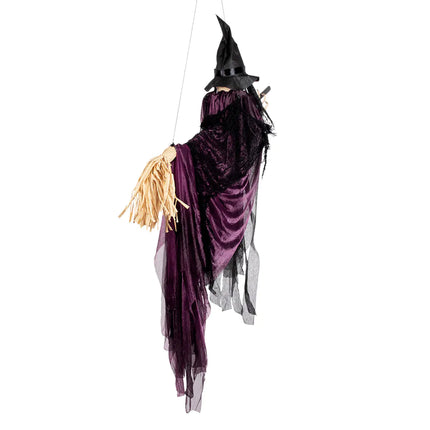 Halloween Decoración Colgante Bruja Voladora 65cm