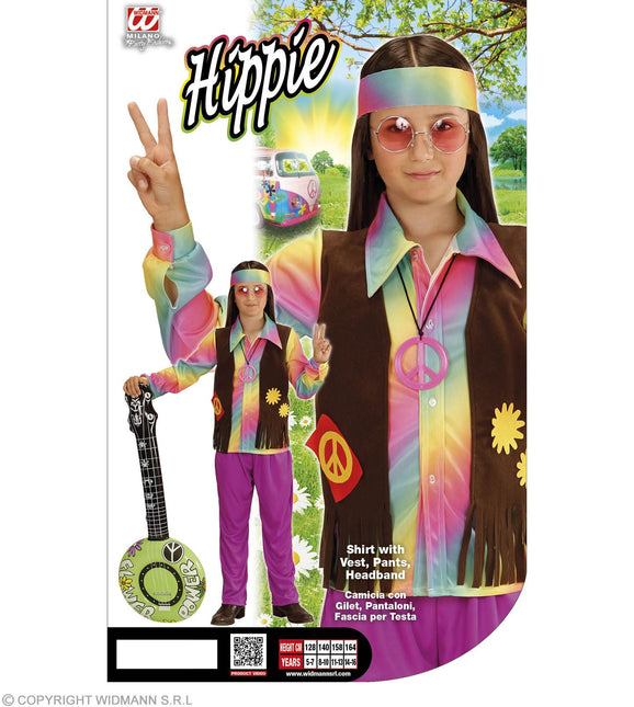 Disfraz de Hippie Arco Iris Niño