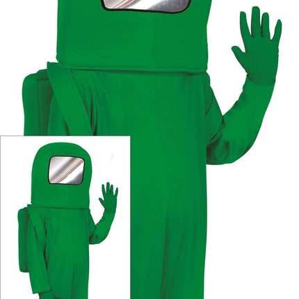 Traje de astronauta Verde Niño