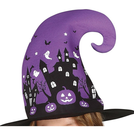 Disfraz Bruja Halloween Niña Morado