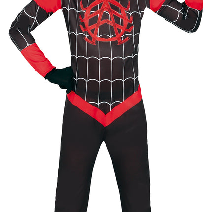 Disfraz Spiderman Negro Rojo Niño