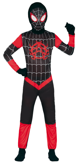 Disfraz Spiderman Negro Rojo Niño