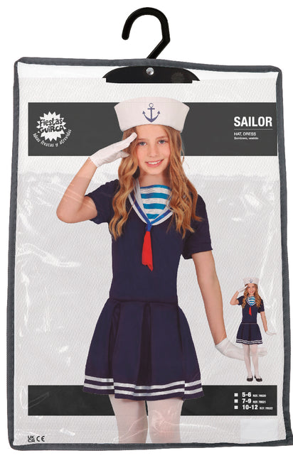 Traje de marinero Niña Azul