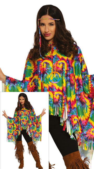 Disfraz de Poncho Hippie M