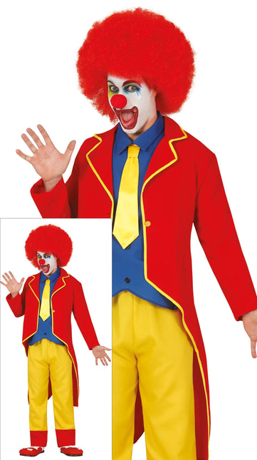 Traje de Payaso Rojo Azul Amarillo