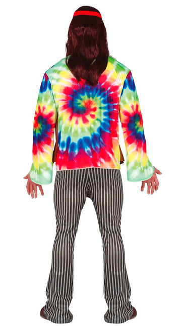 Disfraz de hippie de color para hombre