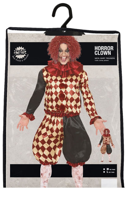 Horror Payaso Halloween Disfraz Hombre Rojo