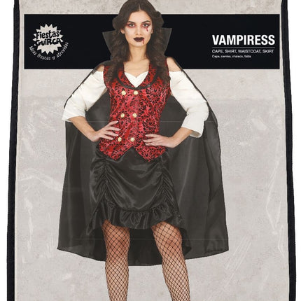 Disfraz de vampiresa de Halloween para mujer