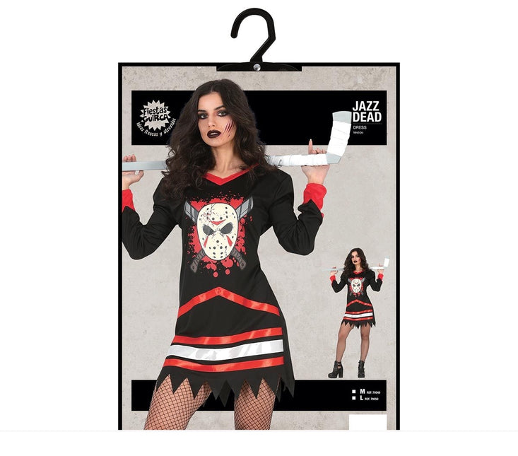 Hockey Hielo Disfraz Halloween Señoras Rojo Negro