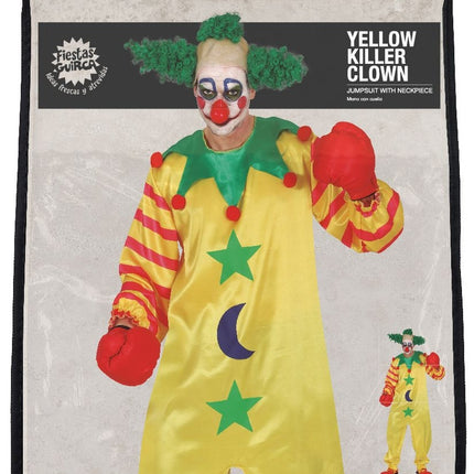 Disfraz de Payaso de Halloween Hombre Amarillo L