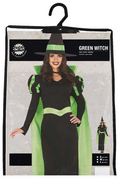 Disfraz de Bruja de Halloween Verde para Mujer