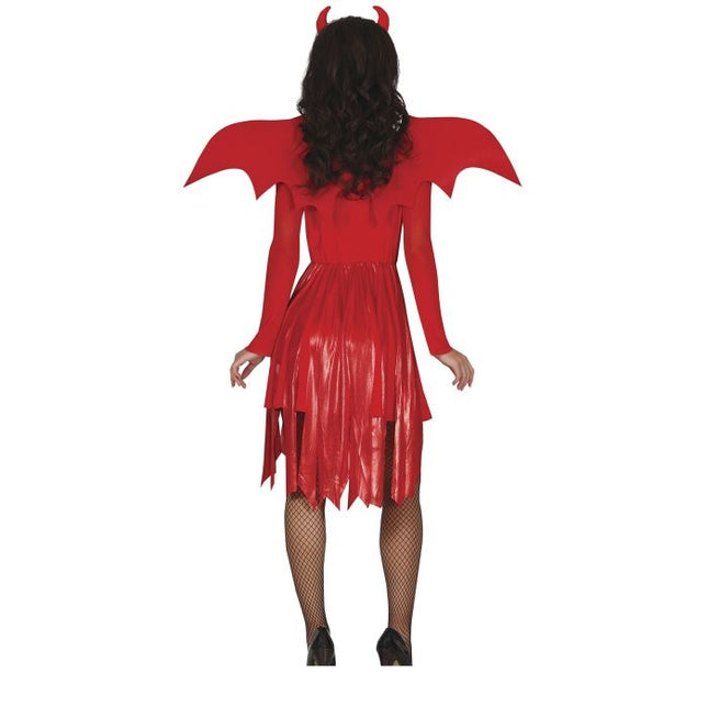 Disfraz de Diablesa de Halloween Rojo para Mujer