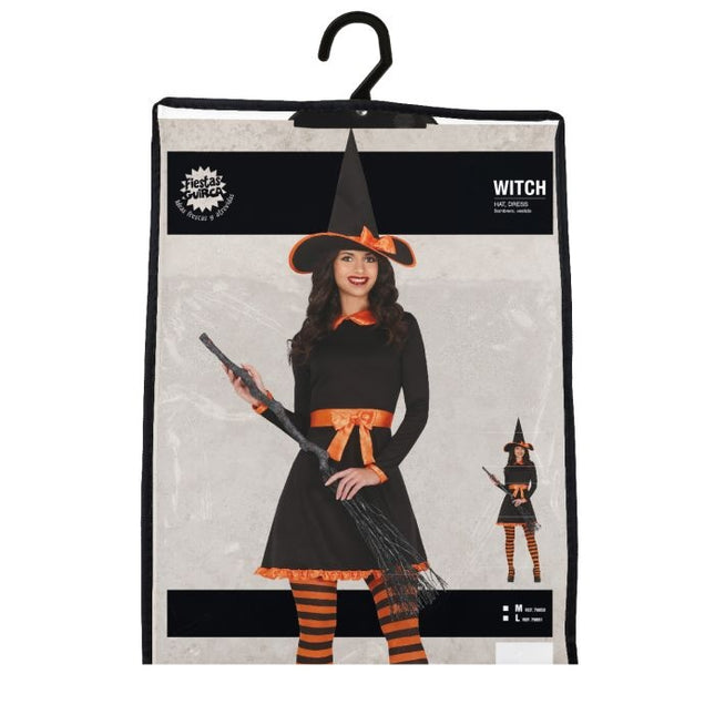 Disfraz de Bruja de Halloween Naranja para Mujer