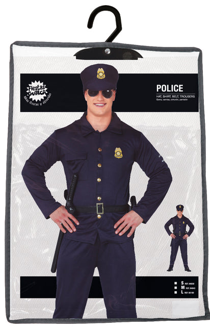 Disfraz de Policía Azul Oscuro Hombre