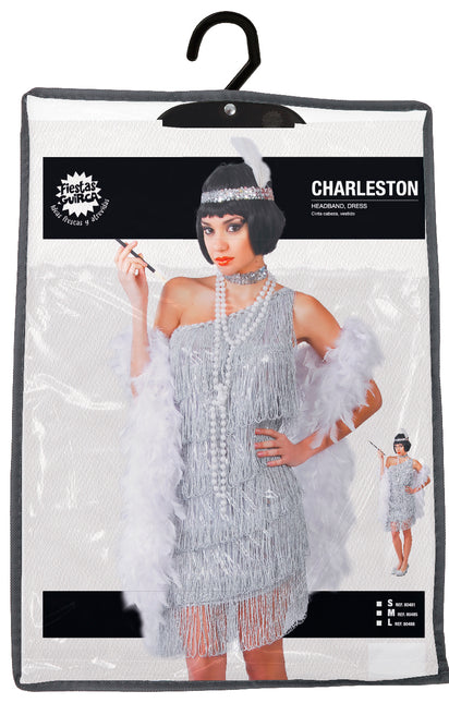 Charleston Vestido Damas Plata