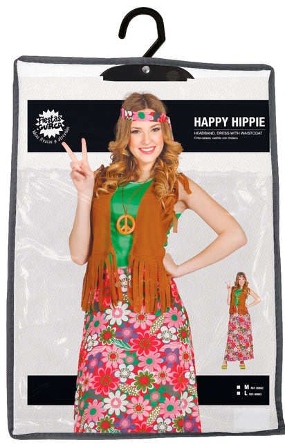 Disfraz de hippie feliz