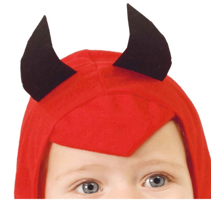 Diablo Disfraz Halloween Bebé Rojo Negro