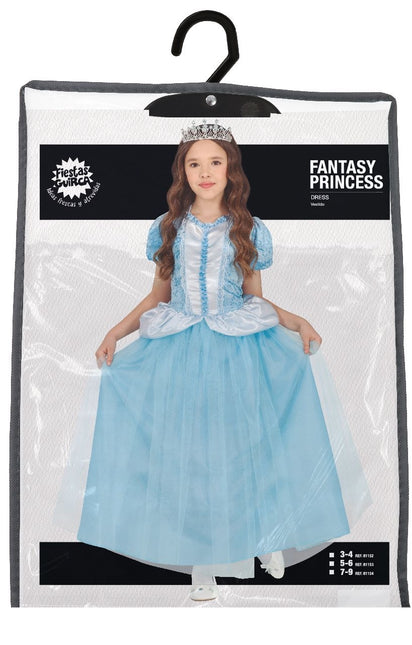 Vestido Princesa Niña Azul