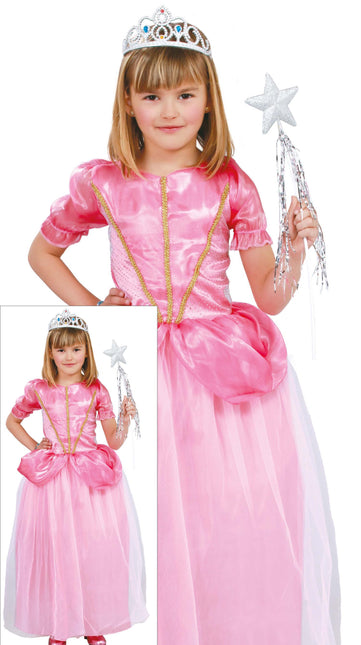 Vestido Princesa Niña Rosa