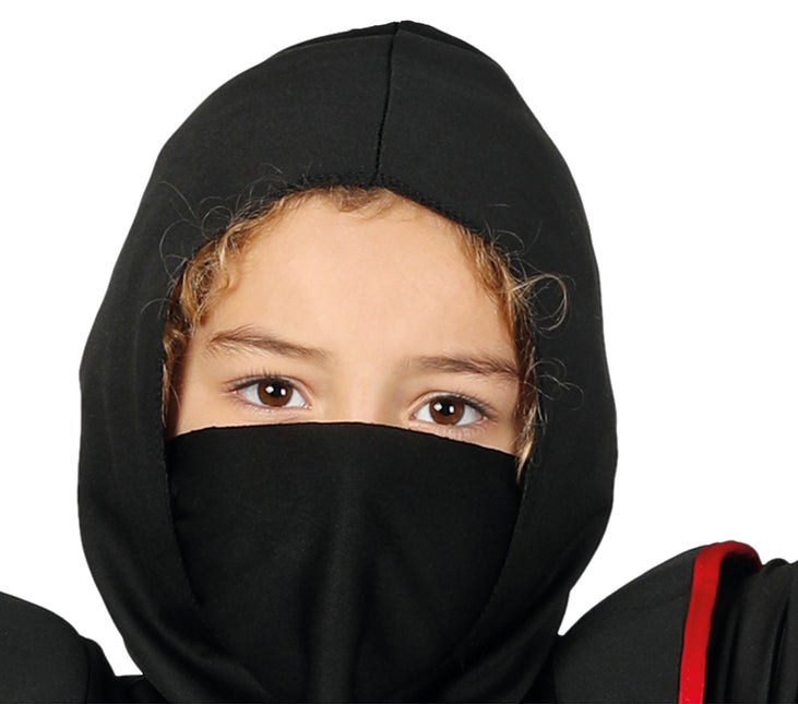 Traje Ninja Niño Rojo Negro