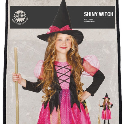 Disfraz de Bruja de Halloween Infantil Rosa