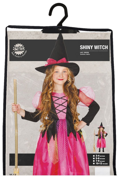 Disfraz de Bruja de Halloween Infantil Rosa