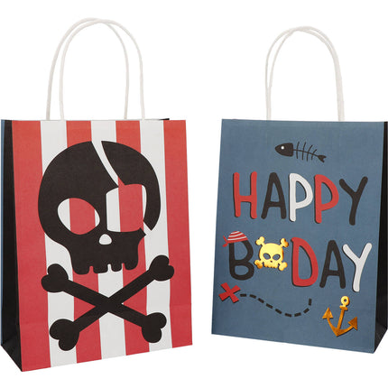 Bolsas de regalo - Fiesta Pirata - 20 x 27 cm - 6 unidades