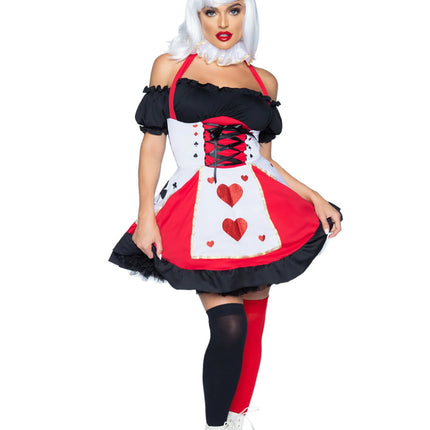 Corazón Mujer Vestido Negro Rojo Señoras Leg Avenue