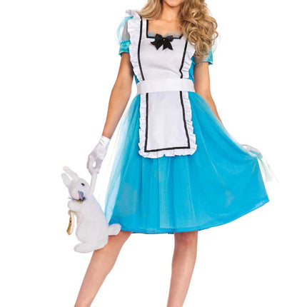 Alice In Wonderland Vestido Azul Señoras Leg Avenue