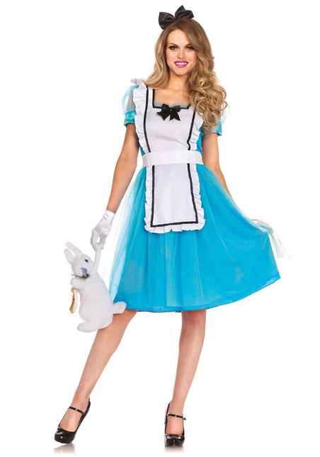 Alice In Wonderland Vestido Azul Señoras Leg Avenue