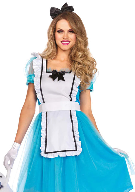 Alice In Wonderland Vestido Azul Señoras Leg Avenue