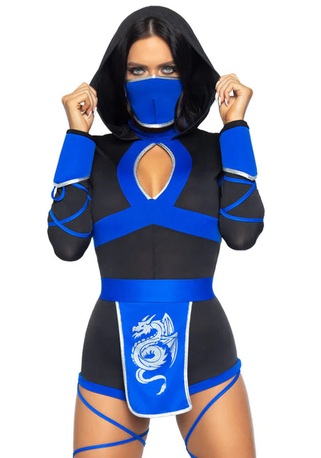 Traje Ninja Azul Señoras Body Leg Avenue