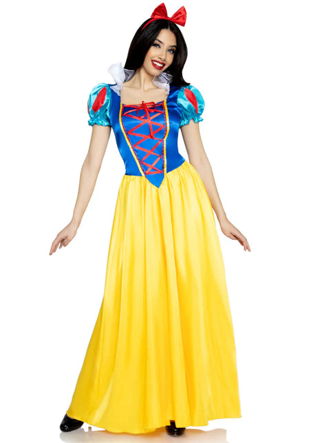 Snow White Vestido Azul Amarillo Señoras Leg Avenue