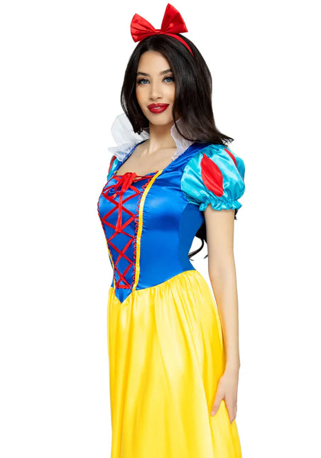 Snow White Vestido Azul Amarillo Señoras Leg Avenue