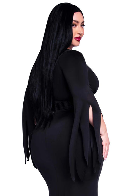 Morticia Vestido Negro Señoras Inmortal Belleza Leg Avenue