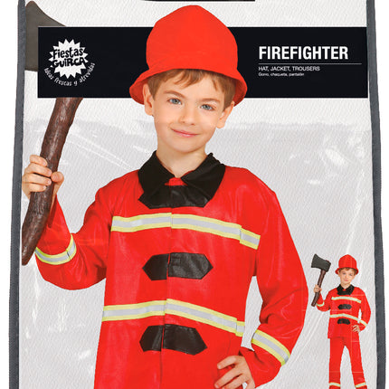 Traje de Bombero Niño Rojo