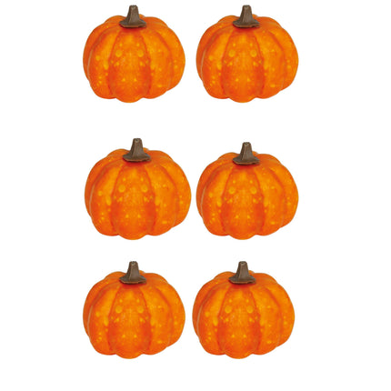 Decoración de Halloween Calabazas 3,5cm 6 piezas